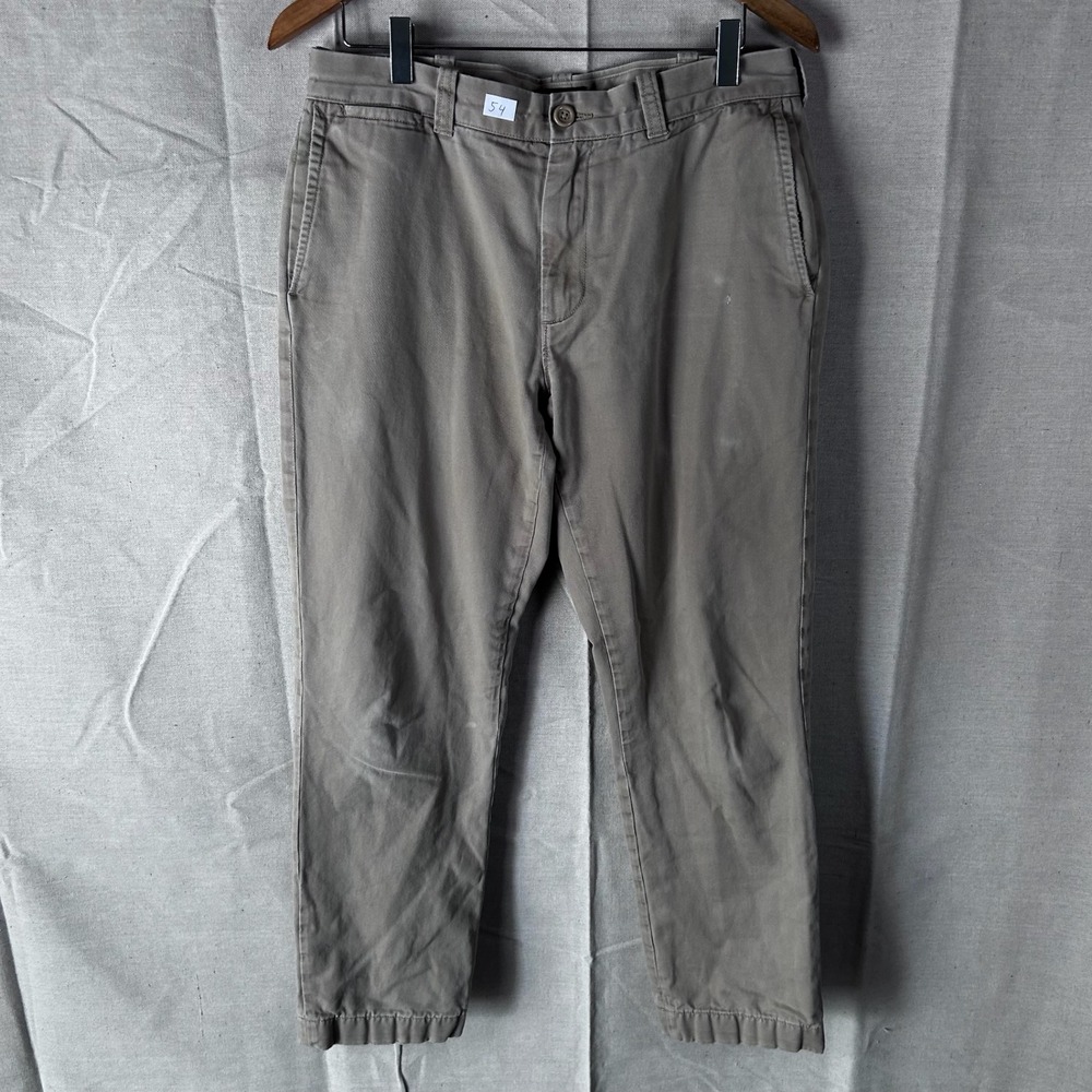 J.Crew The Sutton Flannel Lined Chino Pants Mens 32x30 Khaki Tan Plaid Lining